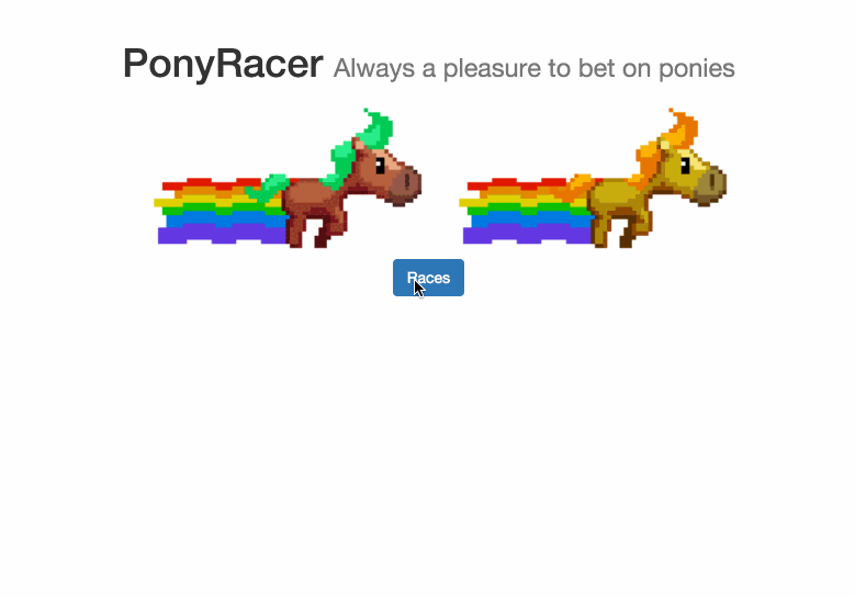 screencast of PonyRacer demo app